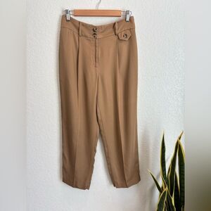 Club Monaco Tan Pleated Ankle Trouser Size 4